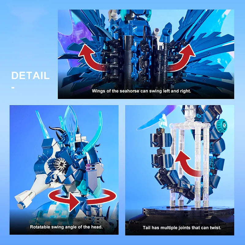 AquaMech Mechanical Seahorse - 1003pc Marine Building Block Set